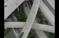 Drone footage shows empty freeways in Los Angeles | ABC News